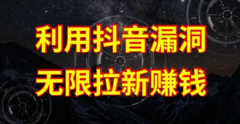 利用抖音链接漏洞，无限拉新赚钱【漏洞原理+操作流程】【揭秘】-全有网创