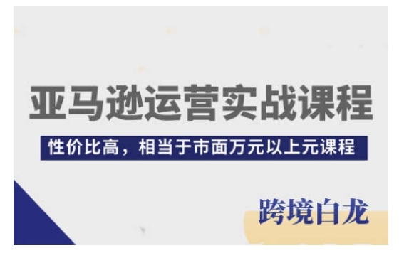 亚马逊运营实战课程，亚马逊从入门到精通，性价比高，相当于市面万元以上元课程-全有网创
