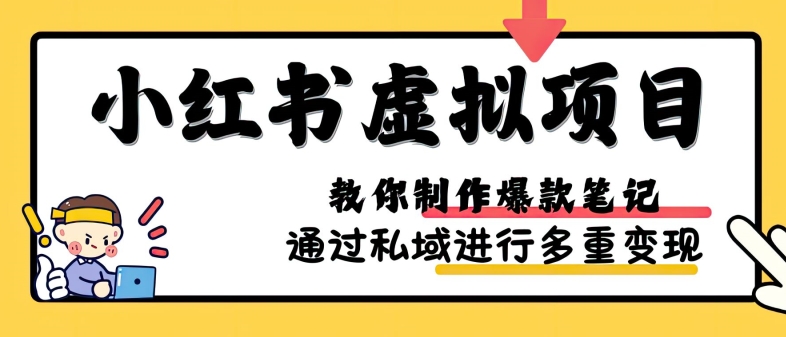 小红书虚拟项目实战，爆款笔记制作，矩阵放大玩法分享-全有网创