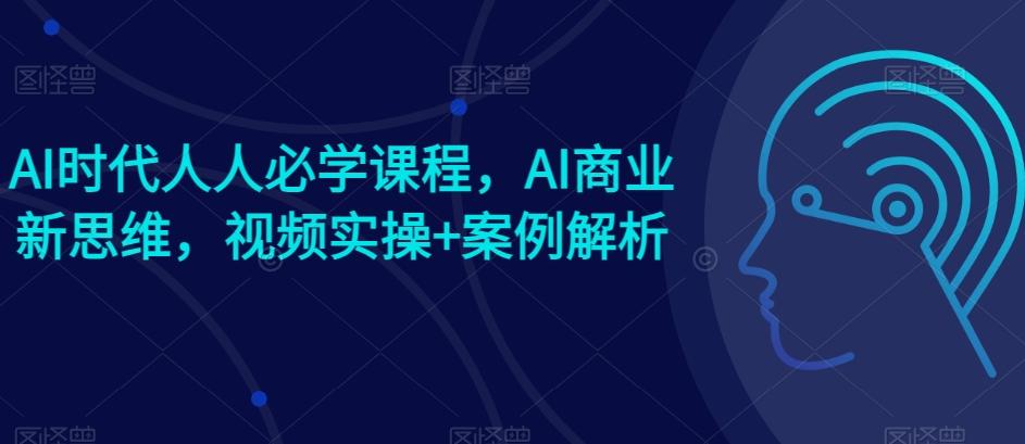 AI时代人人必学课程，AI商业新思维，视频实操+案例解析【赠AI商业爆款案例】-全有网创