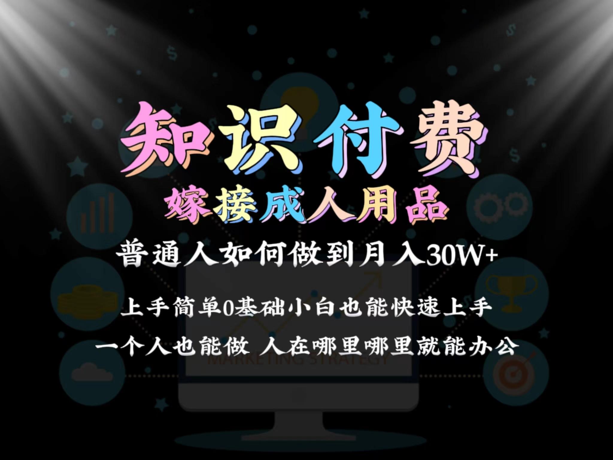 2024普通人做知识付费结合成人用品如何实现单月变现30w 保姆教学1.0-全有网创
