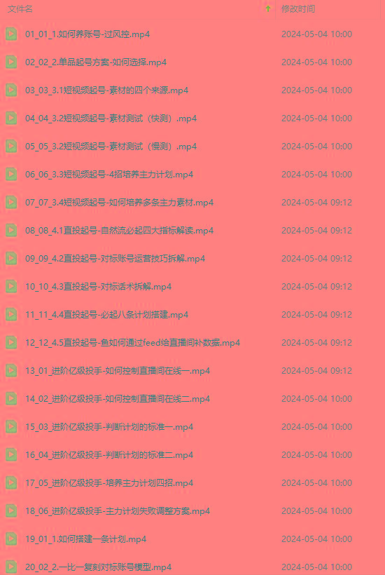 图片[1]-2024单品正价起号，直播素材投流选品：选品课+投流课+素材课+卡首屏/100节-全有网创