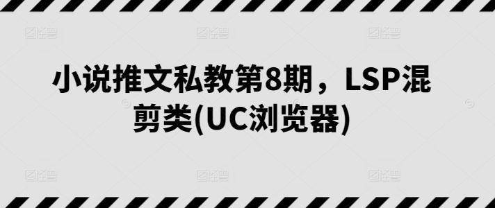 小说推文私教第8期，LSP混剪类(UC浏览器)-全有网创