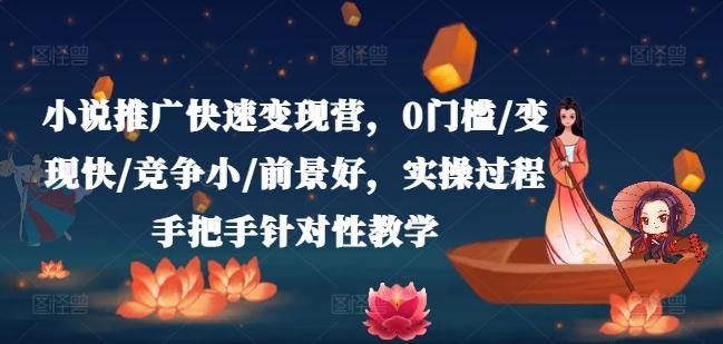 小说推广快速变现营，0门槛/变现快/竞争小/前景好，实操过程手把手针对性教学-全有网创