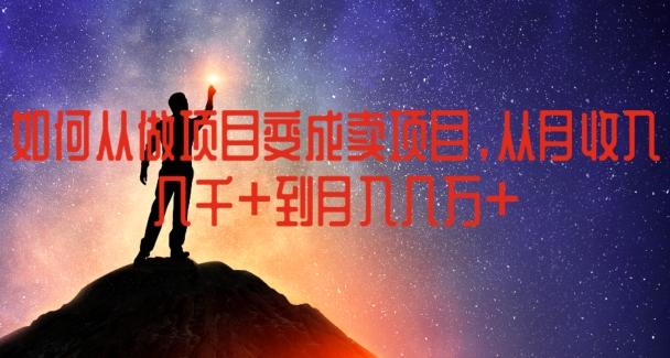如何从做项目变成卖项目，从月收入几千到月入几万【揭秘】-全有网创