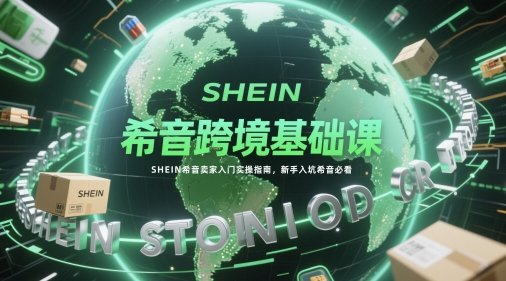 希音跨境基础课，SHEIN希音卖家入门实操指南，新手入坑希音必看-全有网创