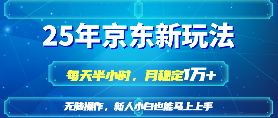 (14309期)25京东新玩法,每天半小时,月稳定1W+-全有网创