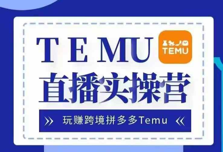 Temu直播实战营，玩赚跨境拼多多Temu，国内电商卷就出海赚美金-全有网创
