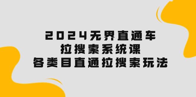 2024无界直通车·拉搜索系统课：各类目直通车 拉搜索玩法！-全有网创