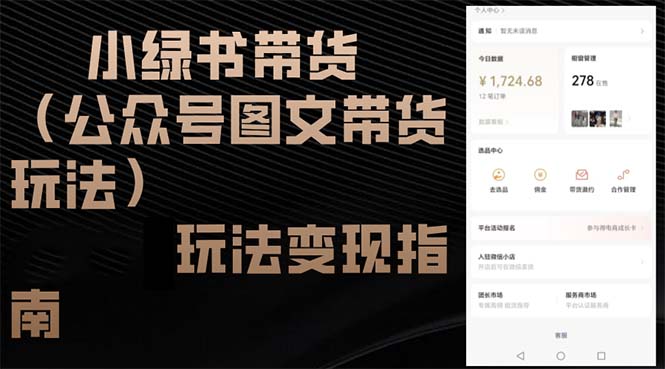 小绿书带货(公众号图文带货玩法-全有网创