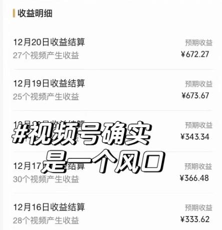 抖音、视频号全新玩法，利用软件生成100%原创视频，单日收益673.67+？-全有网创