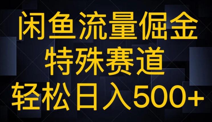闲鱼流量倔金，特殊赛道，轻松日入500+-全有网创