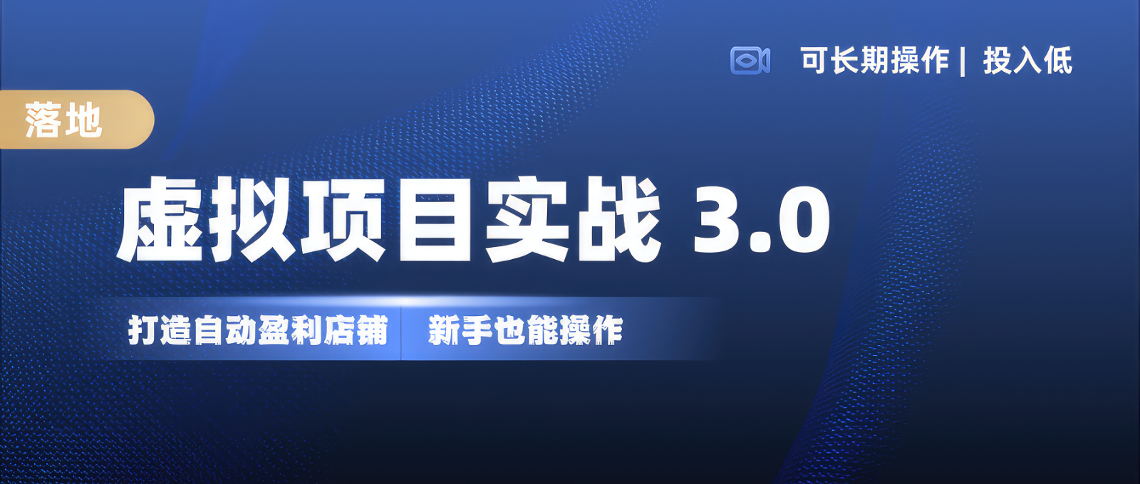 虚拟项目实操落地 3.0,新手轻松上手，单品月入1W+-全有网创