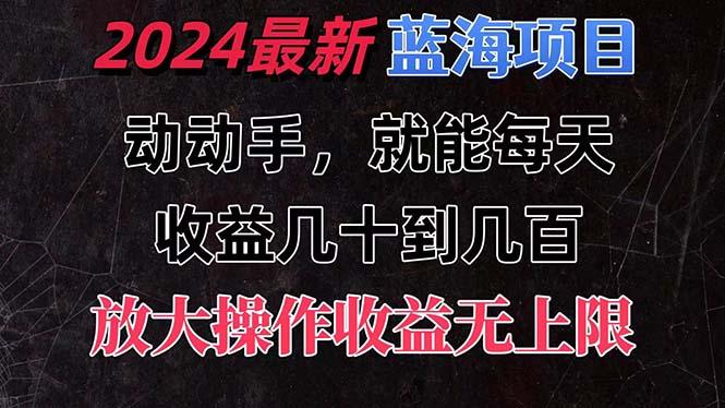 有手就行的2024全新蓝海项目，每天1小时收益几十到几百，可放大操作收…-全有网创