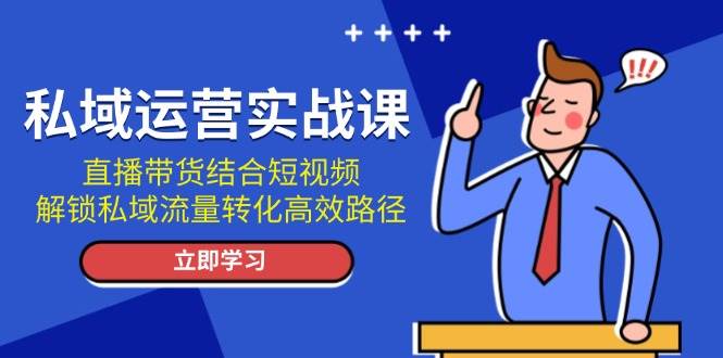 私域运营实战课：直播带货结合短视频，解锁私域流量转化高效路径-全有网创
