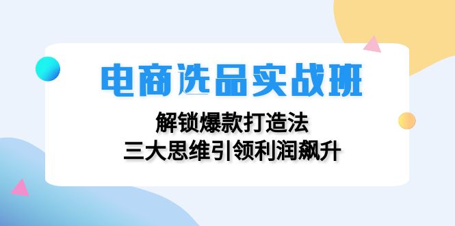 电商选品实战班：解锁爆款打造法，三大思维引领利润飙升-全有网创