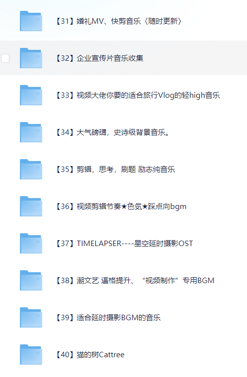 6000多款背景音乐音效视频剪辑BGM音频素材包合集-全有网创