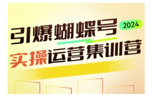 引爆蝴蝶号实操运营，助力你深度掌握蝴蝶号运营，实现高效实操，开启流量变现之路-全有网创