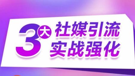 3大社媒引流实战强化，多渠道站外引流，高效精准获客，订单销售额翻倍增长-全有网创