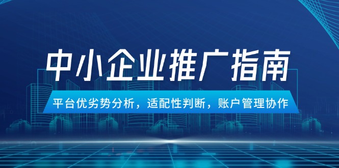 中小企业竞价推广指南，平台优劣势分析，适配性判断，账户管理协作-全有网创