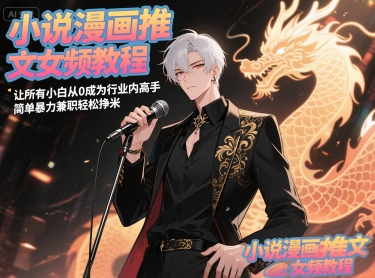 小说漫画推文女频教程,让所有小白从0成为行业内高手,简单暴力兼职轻松挣米-全有网创