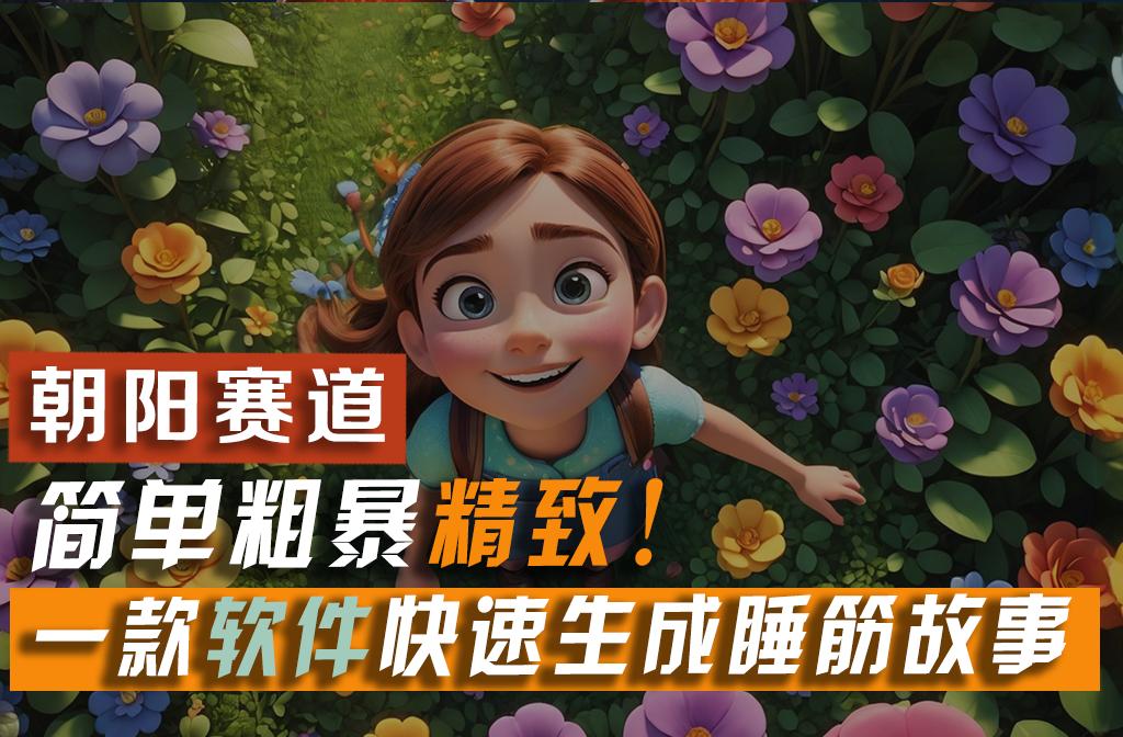 利用一款软件5分钟一条爆款睡筋故事，简单粗暴精致！小白月入2w+-全有网创