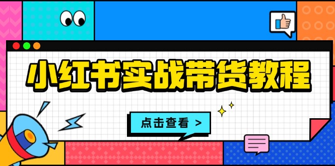 小红书实战带货教程：从开店到选品、笔记制作、发货、售后等全方位指导-全有网创