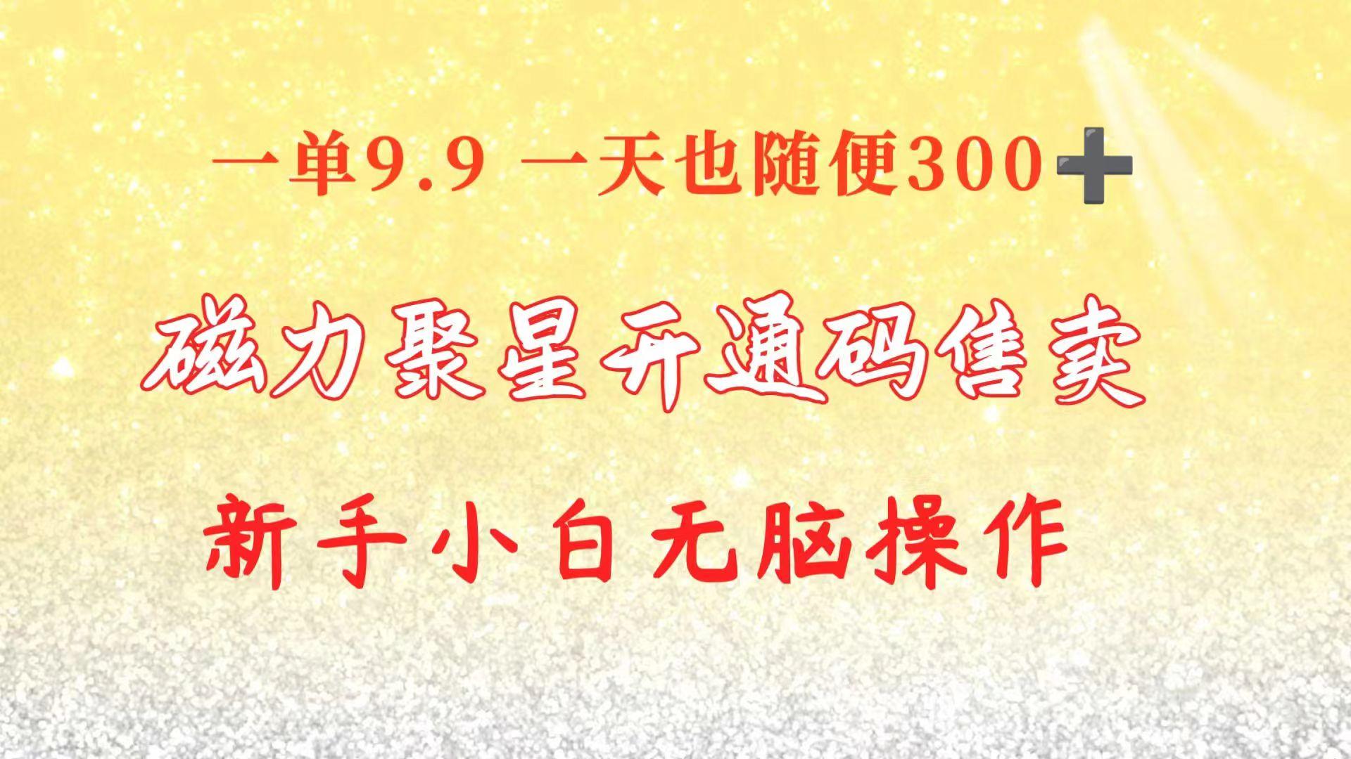 快手磁力聚星码信息差 售卖  一单卖9.9  一天也轻松300+ 新手小白无脑操作-全有网创