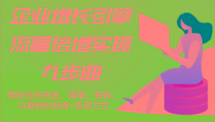 企业增长引擎流量倍增实操九步曲，帮你找到快速、简单、有效、可复制的获客+变现方式-全有网创