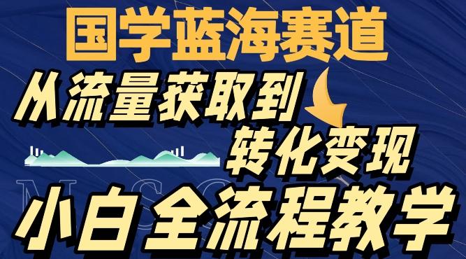 国学蓝海赛道，从流量获取，到转化变现，全流程教学-全有网创