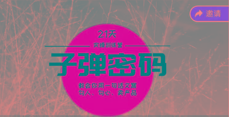 《子弹密码训练营》-用一句话文案勾人勾心卖产品，21天学到顶尖文案大师策略和技巧-全有网创