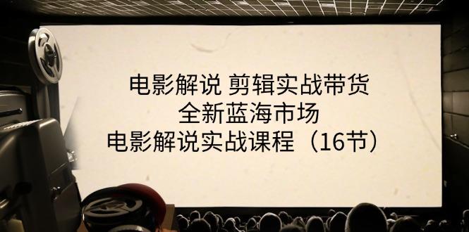 电影解说 剪辑实战带货全新蓝海市场，电影解说实战课程(16节-全有网创