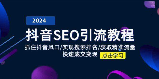 抖音 SEO引流教程：抓住抖音风口/实现搜索排名/获取精准流量/快速成交变现-全有网创