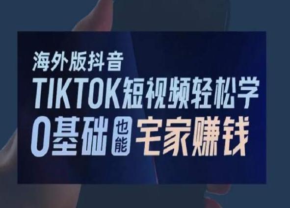 海外版抖音TikTok短视频轻松学，0基础宅家也能赚钱-全有网创