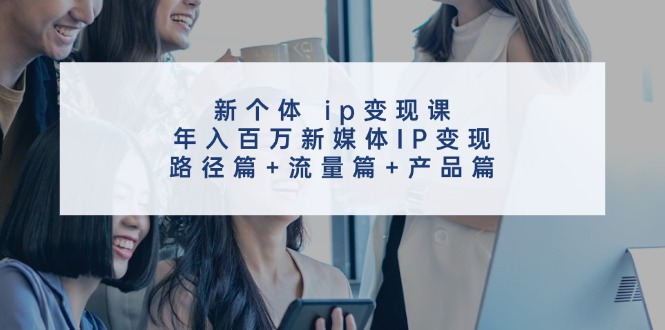 新个体ip变现课，年入百万新媒体IP变现，路径篇+流量篇+产品篇-全有网创