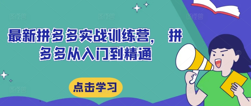 最新拼多多实战训练营， 拼多多从入门到精通-全有网创