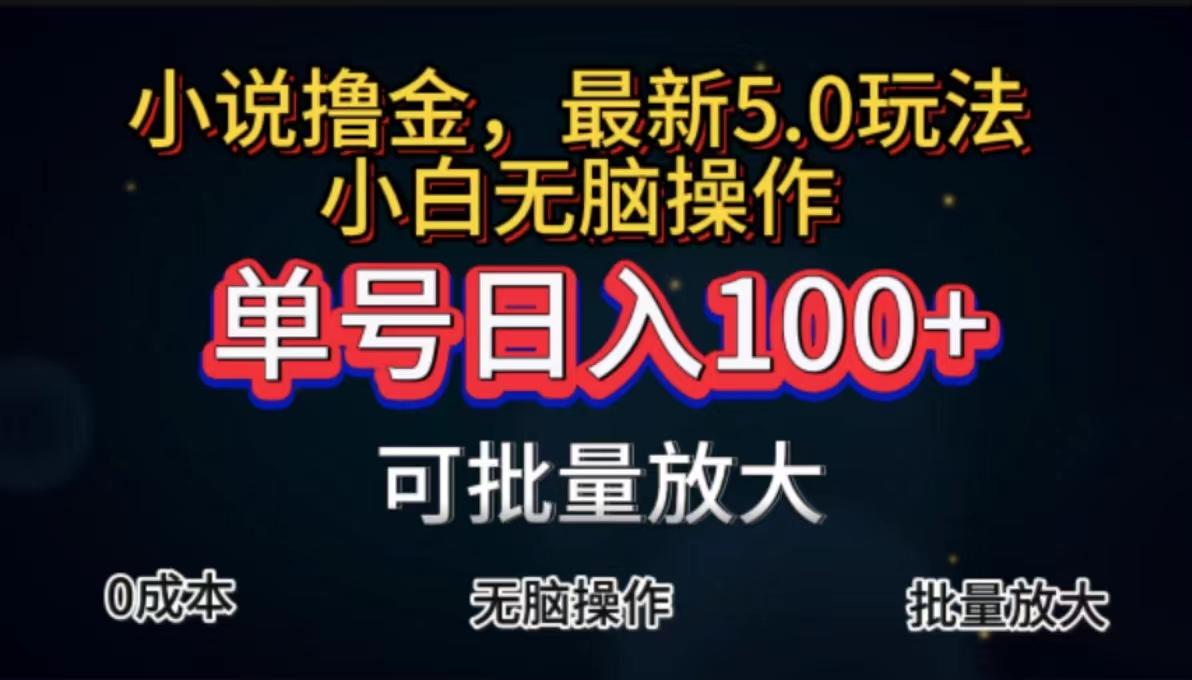 全自动小说撸金，单号日入100+小白轻松上手，无脑操作-全有网创