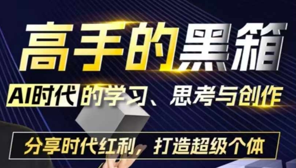 高手的黑箱：AI时代学习、思考与创作-分红时代红利，打造超级个体-全有网创