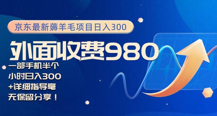 京东最新薅羊毛项目小白怎么做到日入300+一部手机半小时搞定-全有网创
