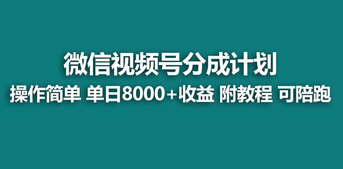 【蓝海项目】视频号分成计划最新玩法，单天收益8000+，附玩法教程，24年…-全有网创
