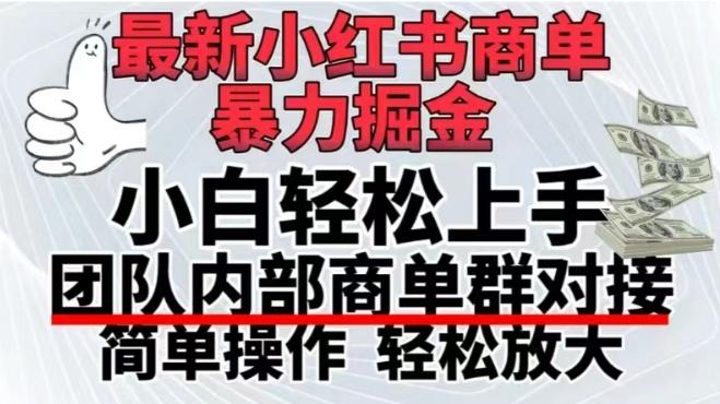 最新小红书商单，暴力掘金，单月稳定变现3W+-全有网创