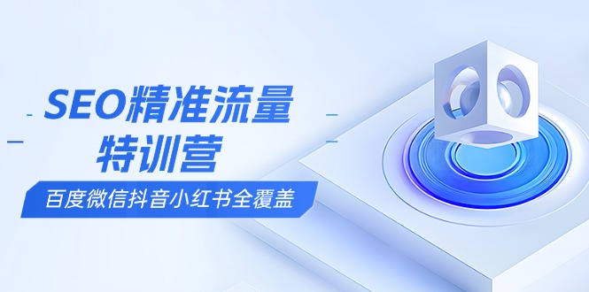 SEO精准流量特训营，百度微信抖音小红书全覆盖，带你搞懂搜索优化核心技巧-全有网创