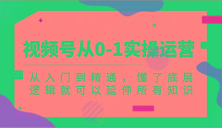 视频号从0-1实操运营，从入门到精通，懂了底层逻辑就可以延伸所有知识(更新2024.7)-全有网创