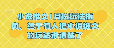 小说推文1月份玩法指南，终于有人把小说推文的玩法讲清楚了!-全有网创