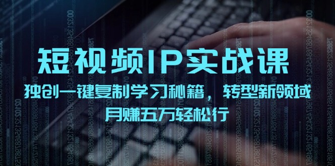 短视频IP实战课，独创一键复制学习秘籍，转战新领域，月赚五万轻松行-全有网创