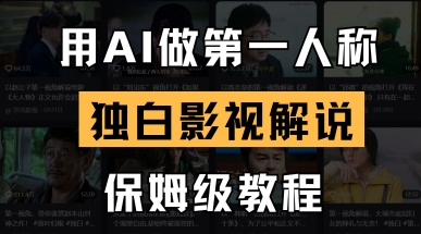 用AI做第一人称独白影视解说,手把手教学,保姆级教程-全有网创