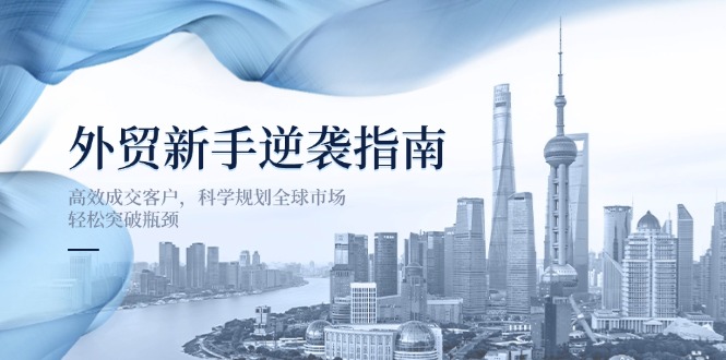 （14201期）外贸新手逆袭指南：高效成交客户，科学规划全球市场，轻松突破瓶颈-全有网创