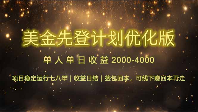 连续7-8年创单日收益冠军项目，日收益$600-1200-全有网创