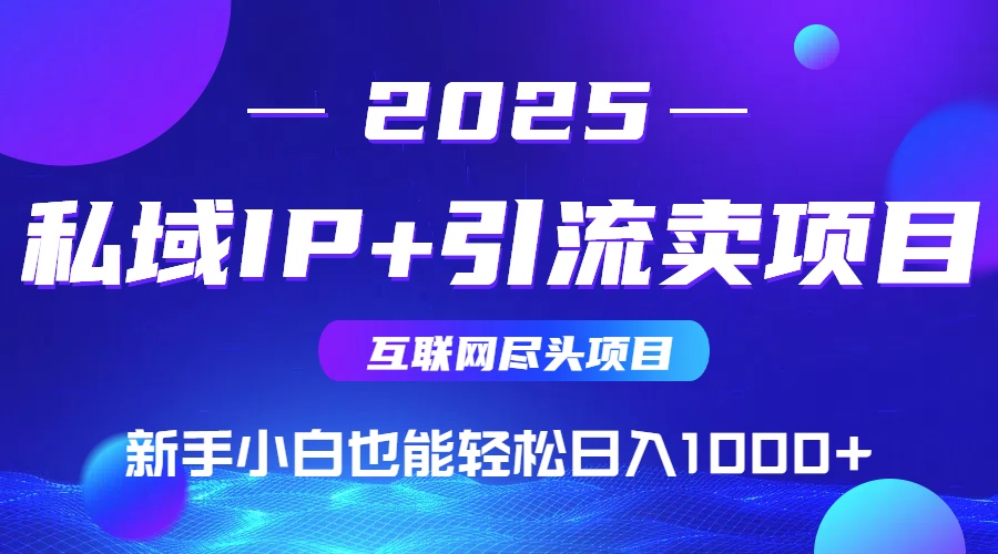 私域IP+卖项目，普通人小白也能轻松实现日入1000+-全有网创