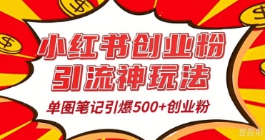 25年最新实测小红书爆文日引500+创业粉-全有网创